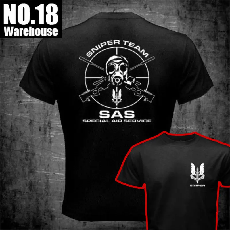 Military SAS Sniper Men Tshirt Sniper Shirt Army T Shirt for Man Special Military Operations Short Sleeve Casual Male Summer Tee