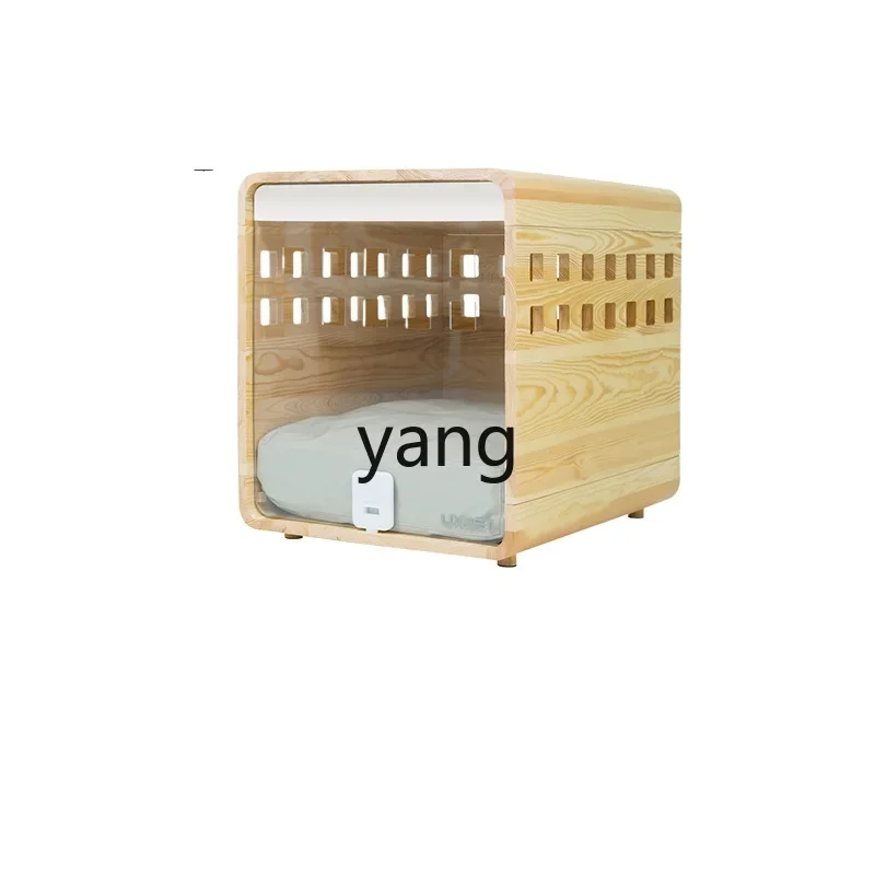 

Yjq Log Ark Solid Wood House Doghouse Cathouse Cage Pet Bed House Indoor