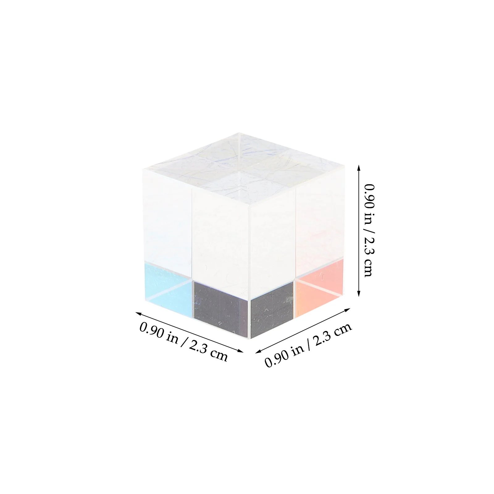 

Optical Glass Rgb Dispersion .3x2.3x2.3cm for Teaching Science Class Decoration Gift Box Science Experiment