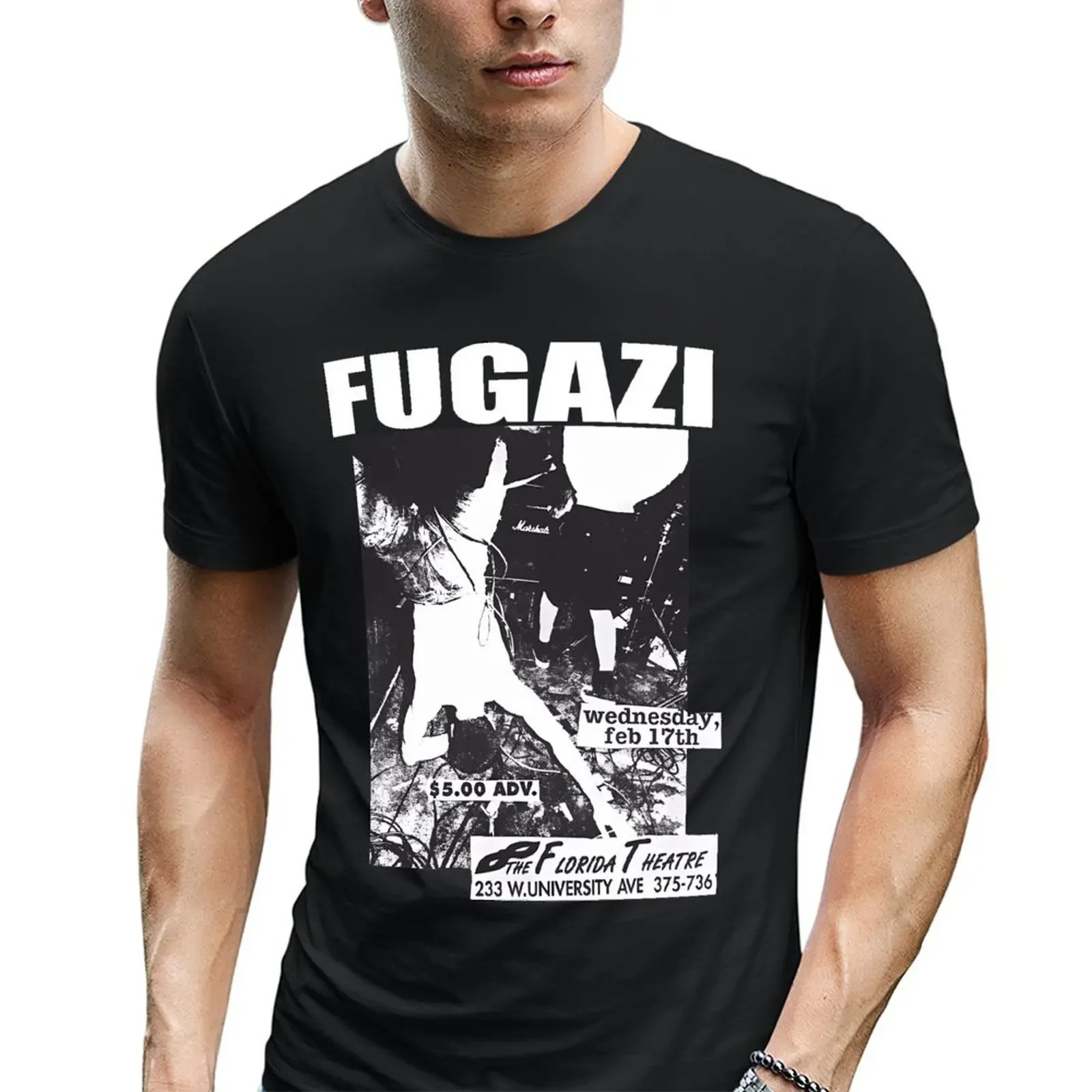 Crewneck Fugazi Band Black Unisex T-Shirt Size S-6Xl Free  Size Tees Y2K tops Unisex Summer Short Sleeve