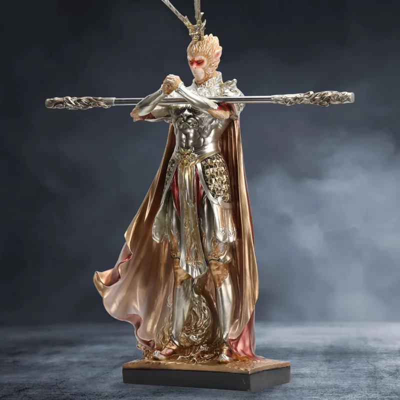 Monkey King Sun Wukong Figurine Statue Office Desk Home Decor TV Cabinet Ornament New Housewarming Gift Idea