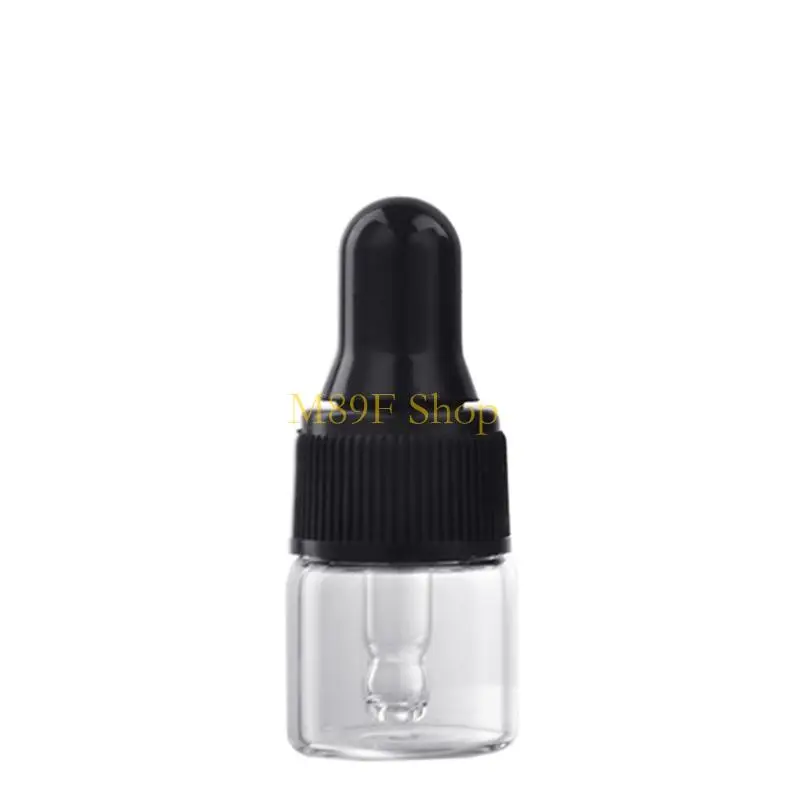 M89F 1 2ml 3ml nachfüllbar klares Mini leerer Glas -Tropfen -Flaschen -Flaschen -Aromatherapie -Flüssigspender für Öl