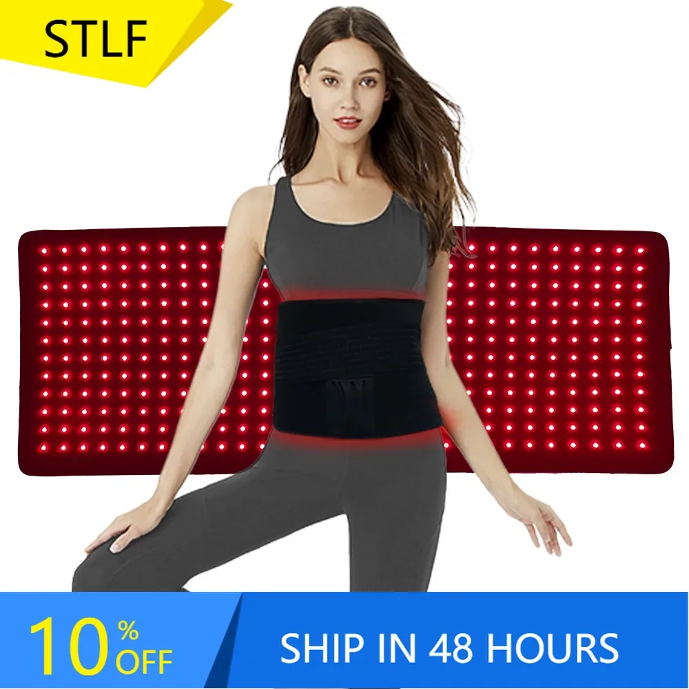 

STLFRed легкий поясной ремень беспроводной 660 нм 855 нм небольшой размер для колена, рук, живота с массажером
