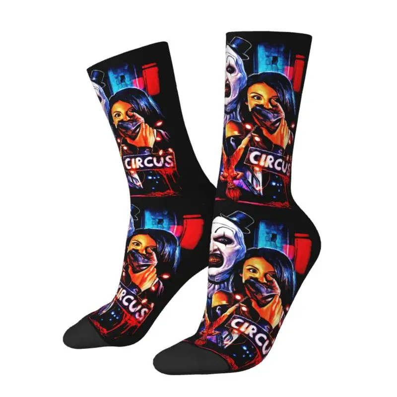 Halloween Clown Horror Movie Terrifier Jurk Sokken Voor Mannen Vrouwen Warm Grappig Novelty Crew Sokken