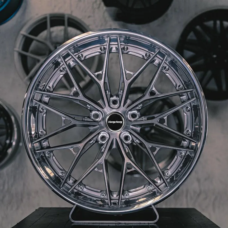 New model of 26Multi Spoke 2-piece Forged Wheels 15 16 17 18- 24 Inch 5x120 5x114.3 Deep Concave Passenger Car Rims for