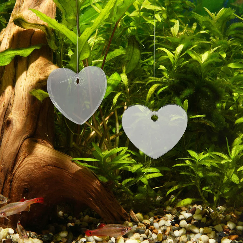 2 مجموعة الاكريليك بيتا التدريب مرآة مزدوجة الوجهين الكرة العائمة خزان الأسماك ديكور ل بيتا ممارسة حوض السمك مرآة القتال الأسماك