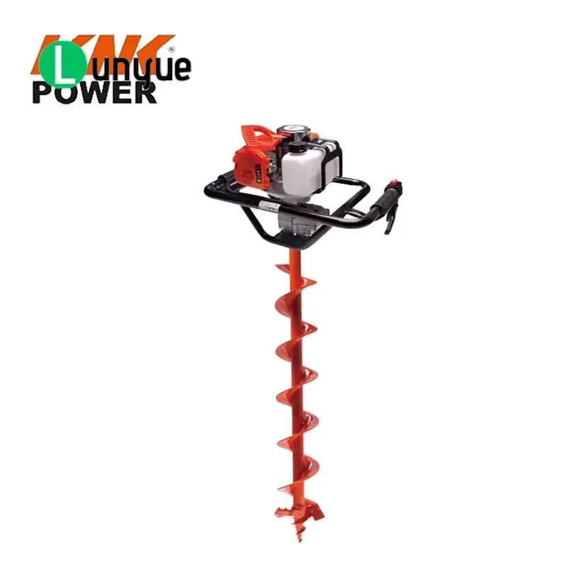 51.7CC Ground Auger Electric Drilling Machine 1.4Kw with 6 Inch Diameter 31 Inch Long Single Drill Bit for Garden Fence Post