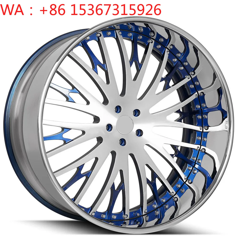 18-24 Inch Two-Piece White Center Cap Forged Aluminum Alloy Wheels 5x108/5x112/5x114.3 PCD Universal Car Rims