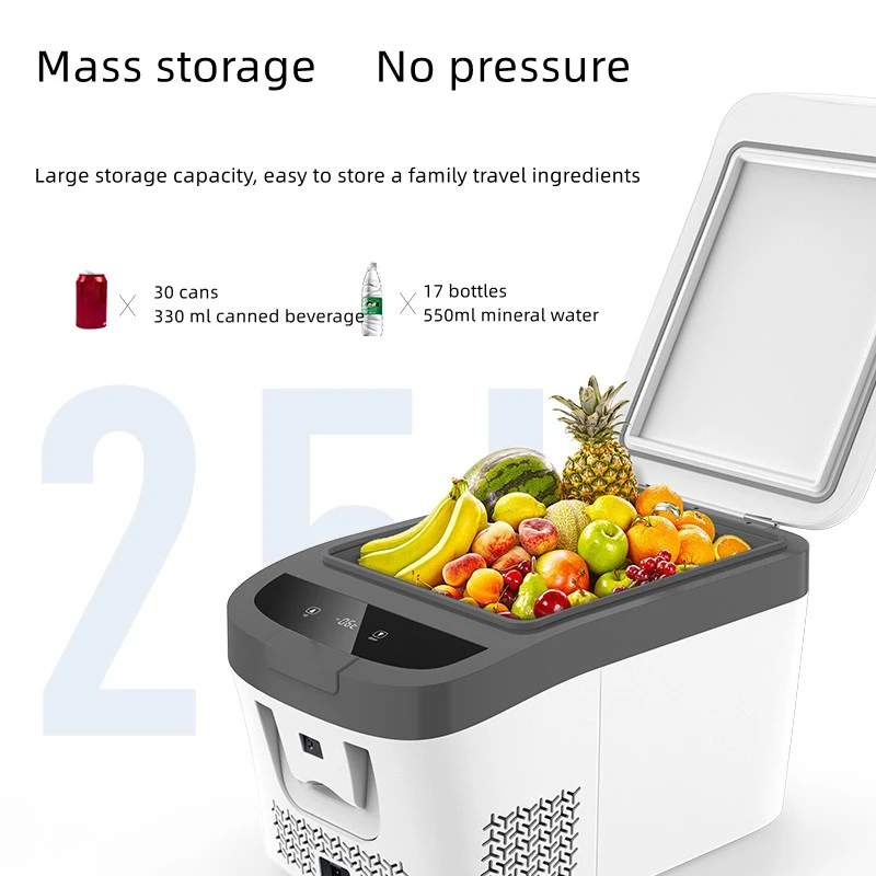 Kompresor kulkas 25L lemari es mini kulkas 12V24V lemari es mini-freezer untuk truk