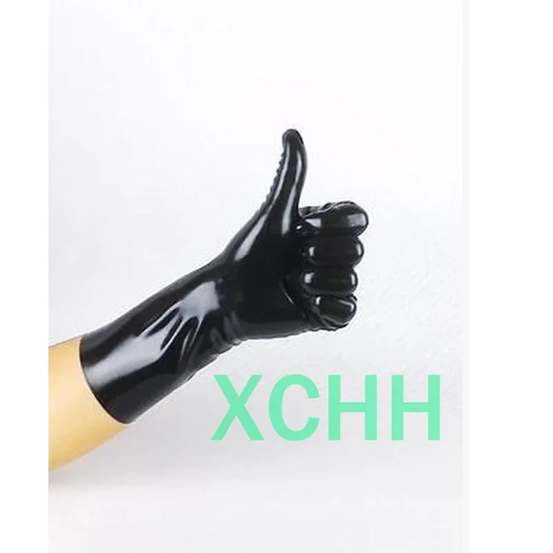 

Unisex Latex 5 Fingers Short Half Gloves