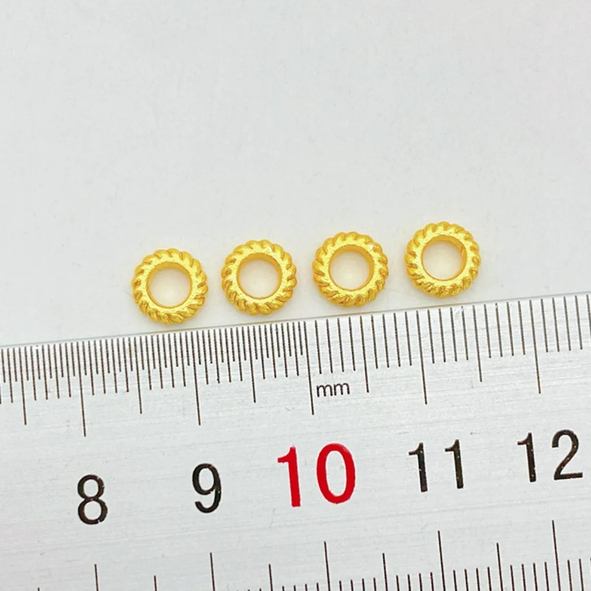 Vietnamese Gold Strong Color Retention Large Hole Tire Spacer Beads & Discs DIY Bracelet Necklace Jewelry Making Supplies