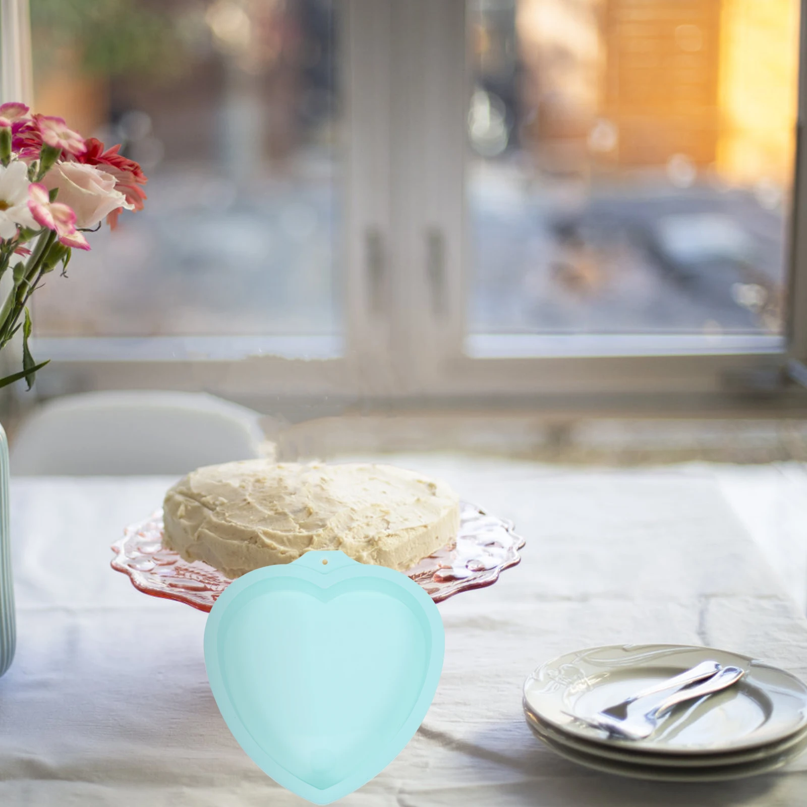 

4 Pcs Heart Shape Mold Silicone Baking Molds for Heart-shaped Mousse Cake Silica Gel Mould
