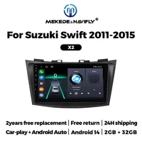 MEKEDE Carplay Auto Android 14 Radio de coche reproductor Multimedia para Suzuki Swift 4 2011 - 2015 navegación GPS estéreo 2 unidad principal DIN