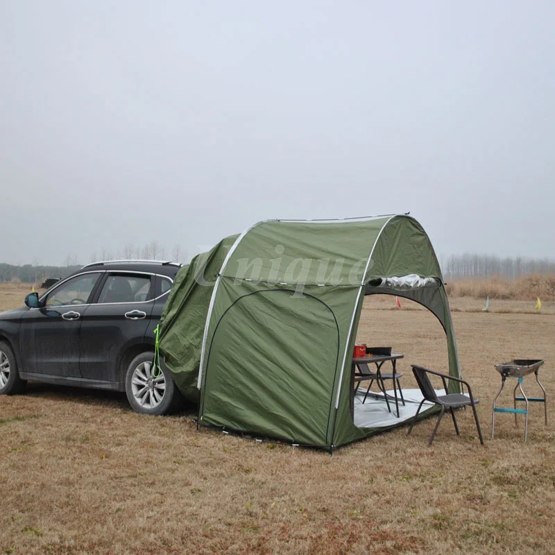 SUV Car Rear Extension Tent with Canopy, Self-Driving Tour Wilderness, Anti-Mosquito Sunshade, Car Trunk Tent