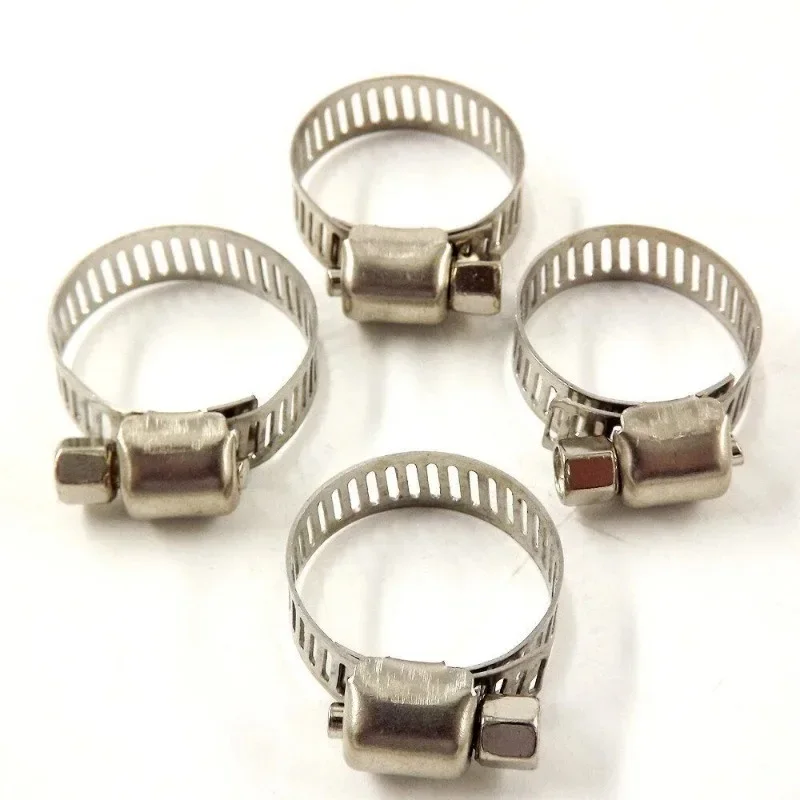 10/20pcs Adjustable Stainless Steel Screw Band Hose Clamps Car Fuel Hose Clamps Pipe Clamp Worm Gear Clip Hose Clamp Plier Tools