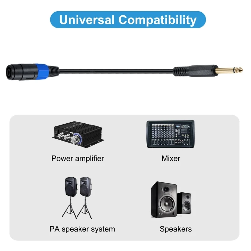 High Quality Speakon Female Connector to 1/4