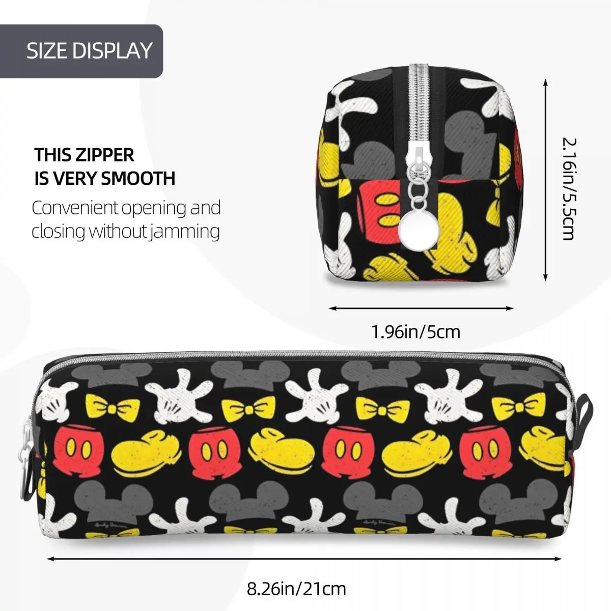 Lovely Disney Mickey Mouse Minnie Pencil Case Pencilcases Pen Box for Girls Boys Big Capacity Bag Students School Gift