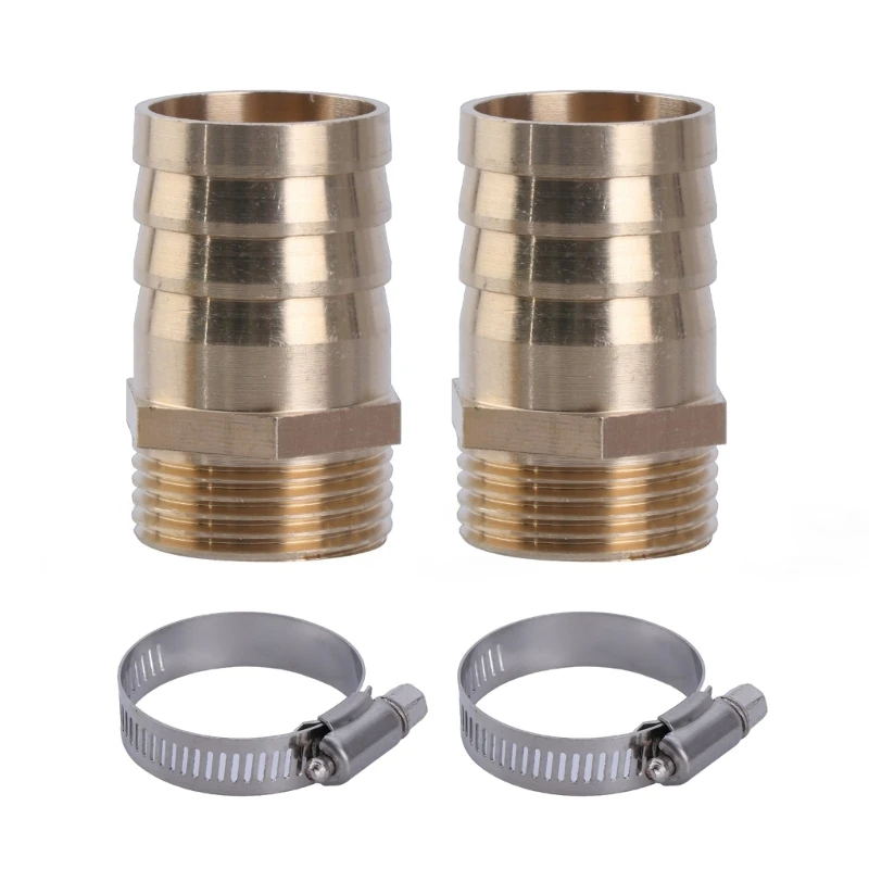 

Practical 1" Hose Fitting Set with Clamps Easy & Secure Installation Efficient 1" Hose Adapter Essential for Water