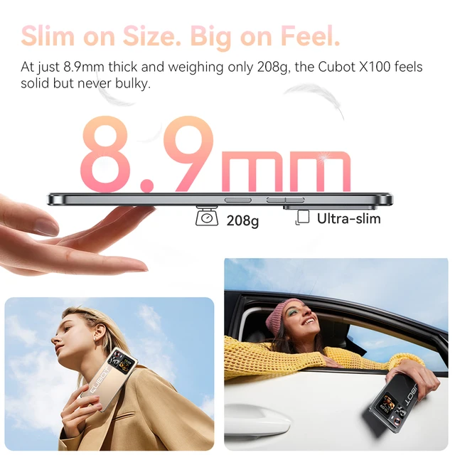 6.88-Inch Android Smartphone 5G Cubot X100, Dimensity 7025, 6nm, 2.5GHz, 16GB(8+8), 256GB, 64MP Camera, 5100mAh Battery, NFC 5 6.88-Inch Android Smartphone 5G Cubot X100, Dimensity 7025, 6nm, 2.5GHz, 16GB(8+8), 256GB, 64MP Camera, 5100mAh Battery, NFC 5
