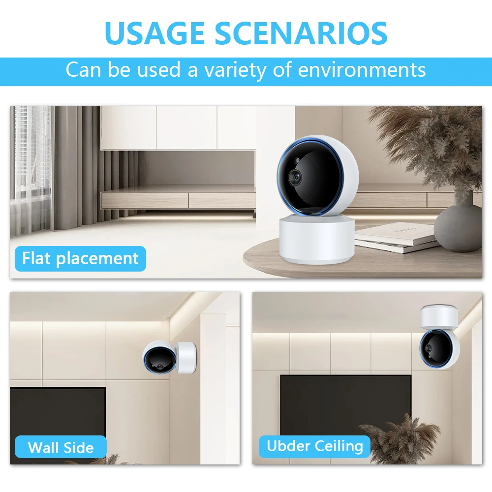 DIDSEth-Câmera de Vigilância de Segurança Interna, Movimento PIR, Detecção Humana, Vida Inteligente, Wi-Fi, Vídeo CCTV, Monitor do Bebê, Tuya, 5MP, PT