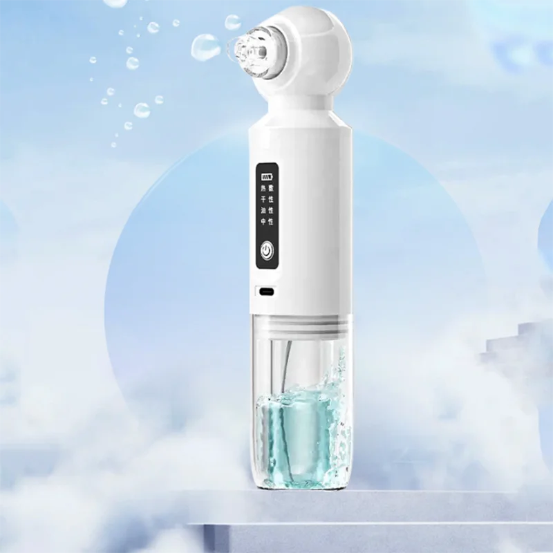 جهاز تجميل الفقاعات الصغيرة، منظف المسام الكهربائي، علاج حراري للوجه، إزالة الرؤوس السوداء للاستخدام المنزلي، مكنسة كهربائية محمولة #6