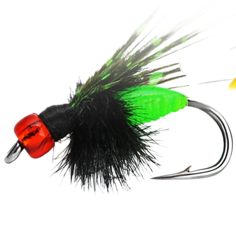 Imitate Winged Mosquito Fly Hook Micro Lure Minnow Rig Feather Fly Hook Insect Spinner Blade Freshwater Fishing Hook Bait Tackle