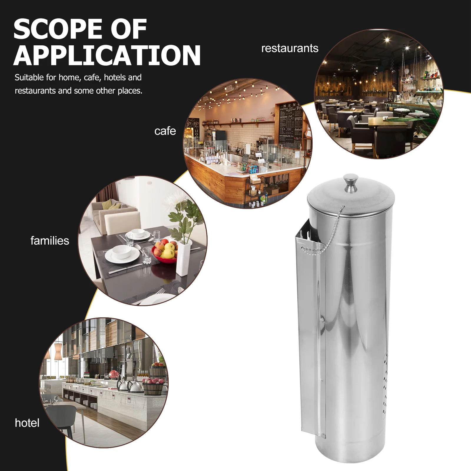 

Disposable Paper Cup Holder Stainless Steel Wall Mounted No Punch Cup Dispenser for Home Office Hotel Cafe Bar