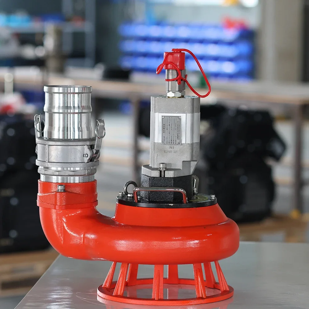 High efficiency hydraulic submersible slurry pump for flood control and drainage