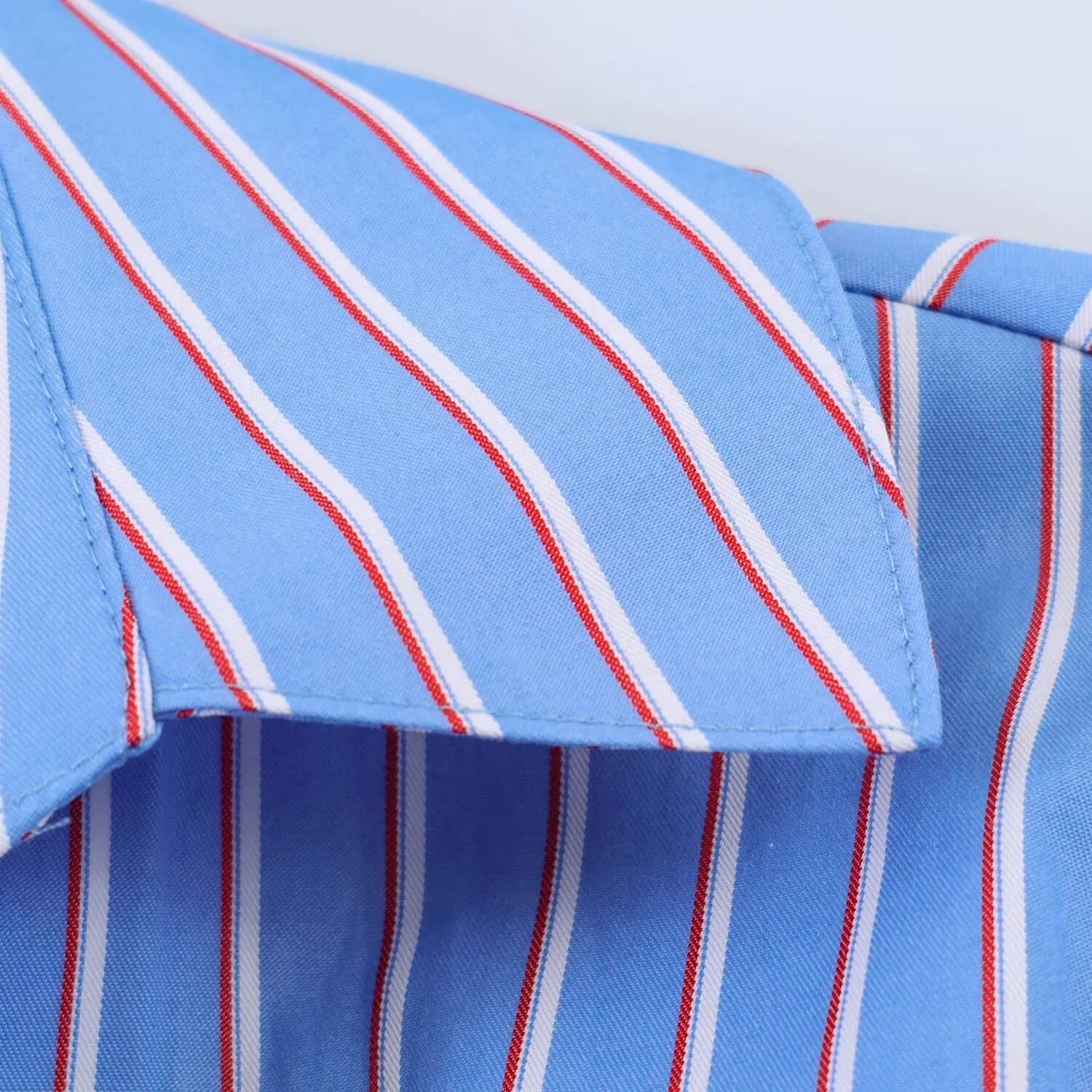 BSAY Neue Damen-Bluse mit elegantem V-Ausschnitt und langen Ärmeln, plissiert, tailliert, Peplum-Shirt, gestreift, einfarbig, lässig, für Büro und Arbeit – Detail 13