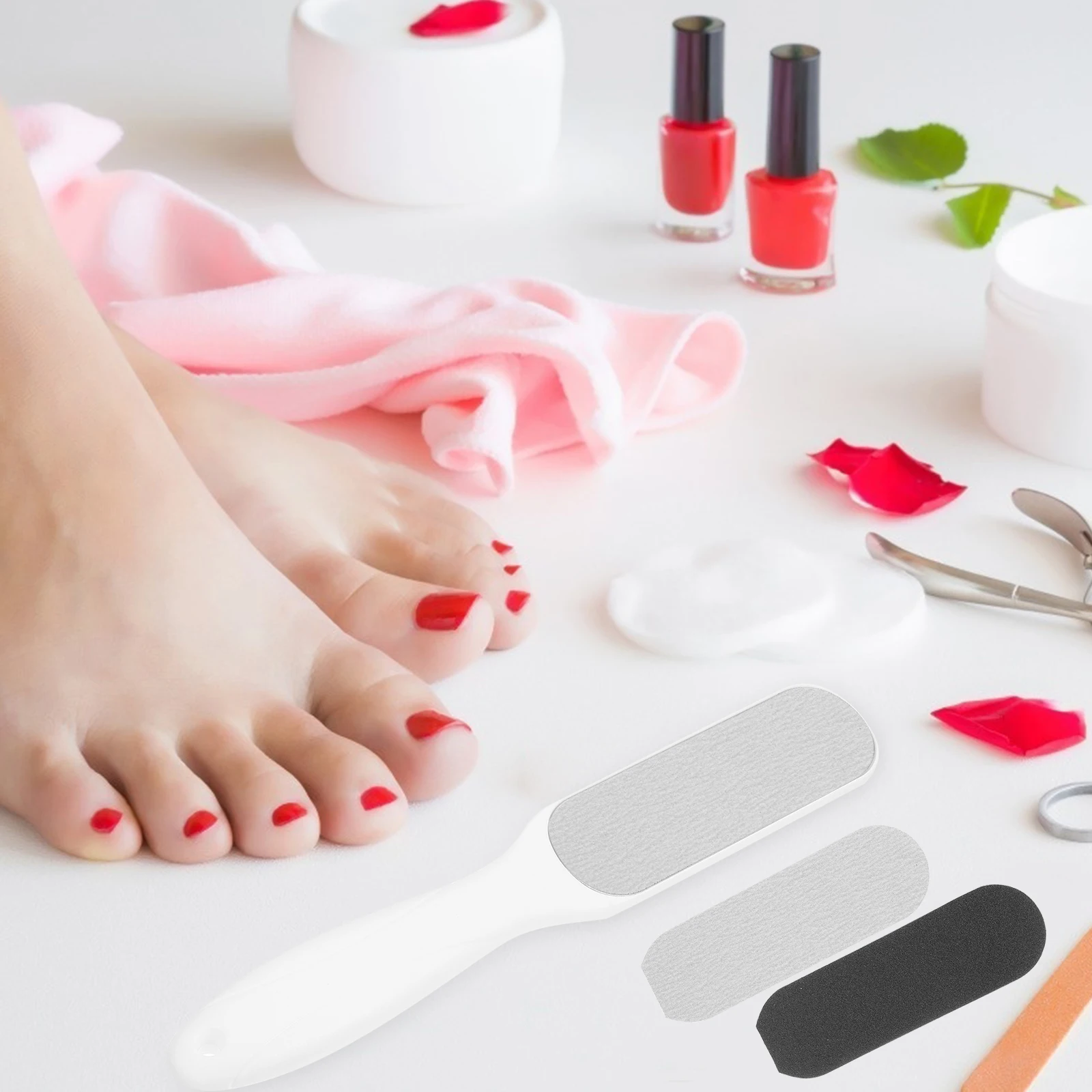 

20 Pcs Pedicure Tools Foot Exfoliator Dead Skin File Refills Remover Feet Scrubber Files Care Self-adhesive Sandpaper