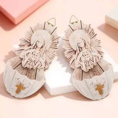 

2pcs Holy Water Basin Decoration Resin Wall Hanging Religious Home Living Room Storage Faith Symbol Catholic Ceremony Party