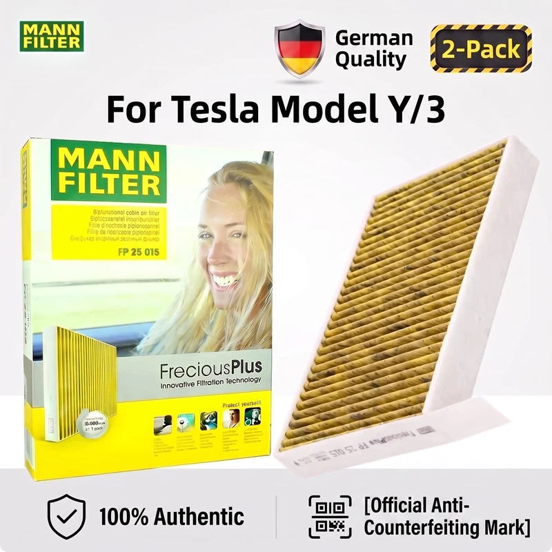 MANN FILTER FreciousPlus FP25015 Innenraumfilter für TESLA MOTORS Model 3 Model Y Model Y L