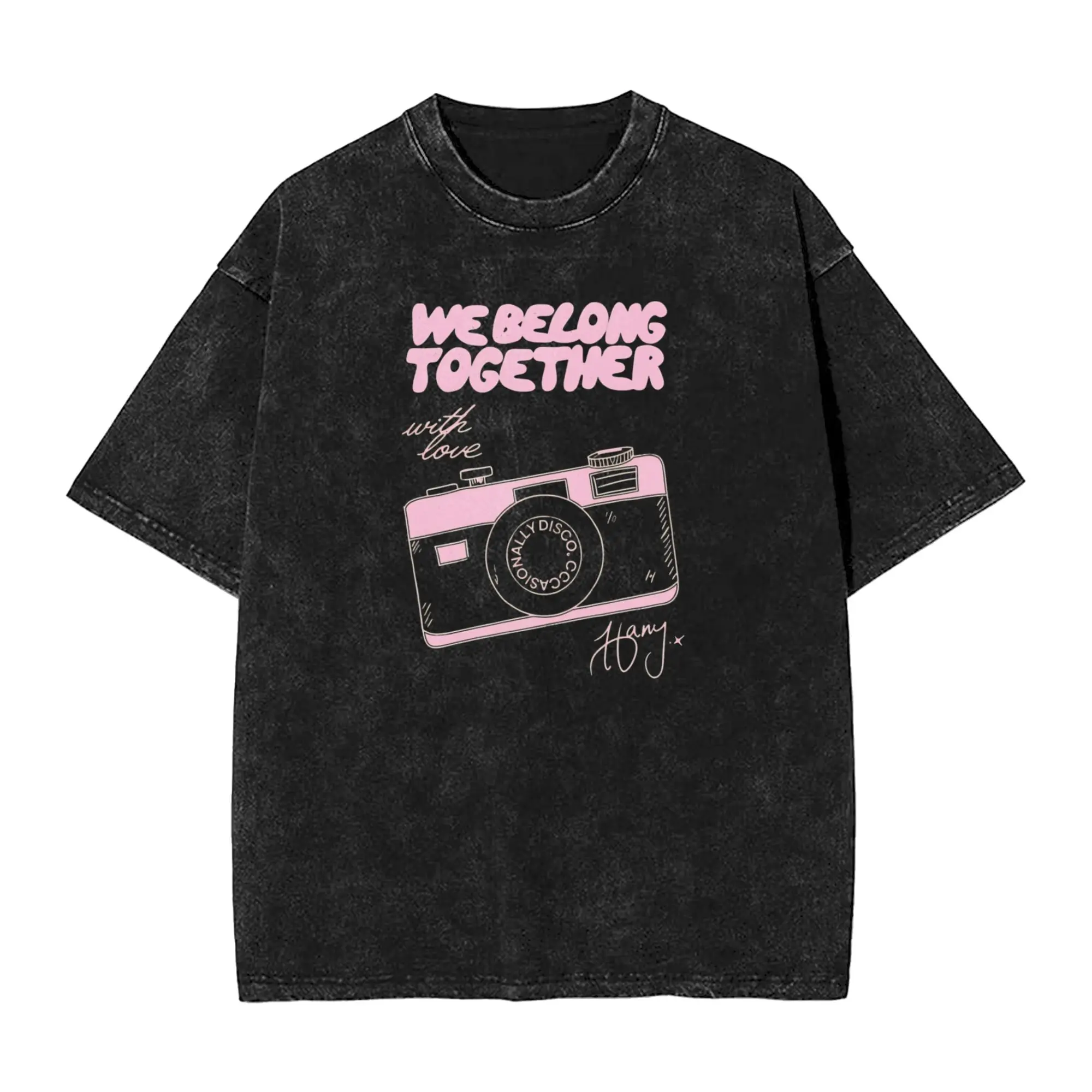 T-shirt streetwear délavé H-Harry S-Styles We Belong Together en coton, T-shirt tendance Y2K, design basique, hauts et t-shirts