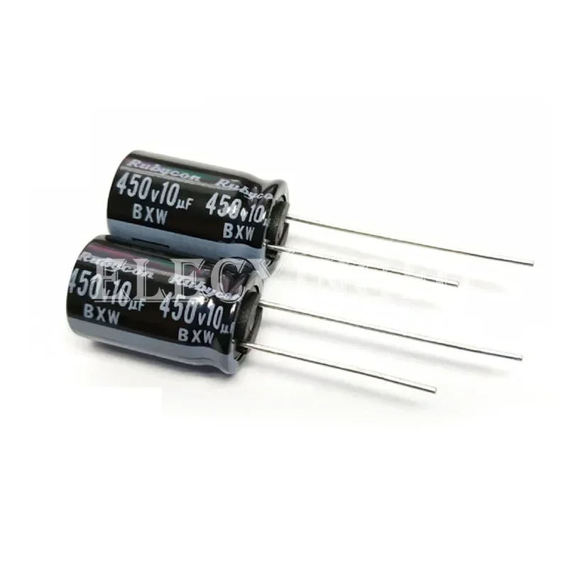 Original RUBYCON 450V10UF BXW 10X16 Aluminum Electrolytic Capacitor 450BXW10M Long Life 10uF 450V