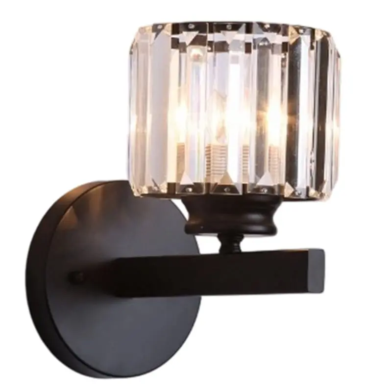 PHFU-Bedroom Bedside Lighting Luxury Wall Lamps Hotel Restaurant Bedside Wall Lights Black