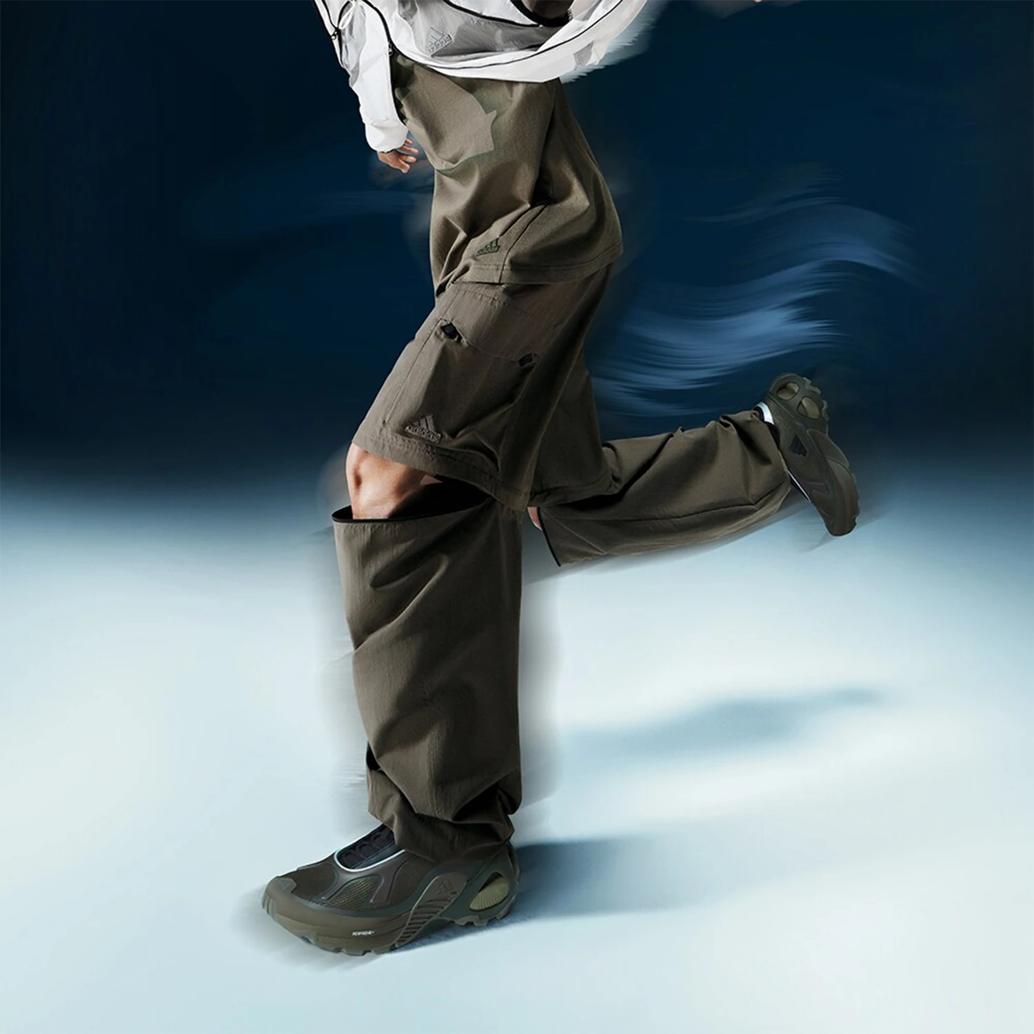 

Adidas genuine New Men's 2-in-1 Loose Wide-leg Sports Pants JI9895