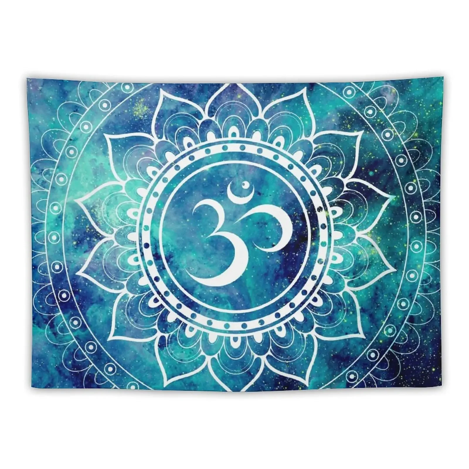 

Galaxy Om Mandala Teal & Midnight Blue Tapestry House Decorations For Bedroom Wall Decorations Room Decor Aesthetic Tapestry