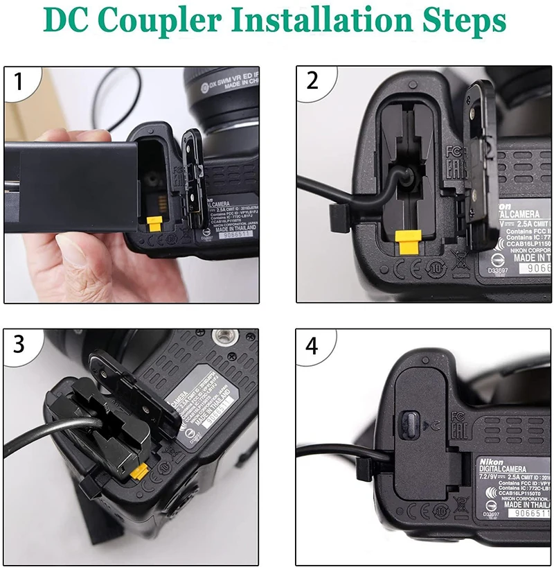 5V USB Convertor DMW-DCC12 DC Coupler Replace Panasonic DMW-BLF19 Dummy Battery for Lumix DMC-GH3 DMC-GH3K DMC-GH4K Cameras