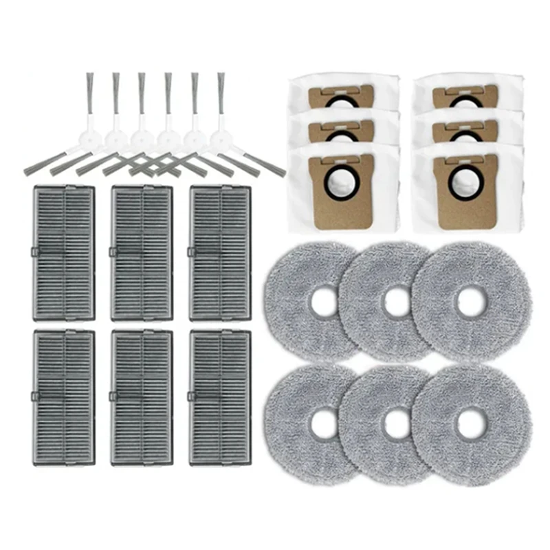 Pièces de rechange pour Xiaomi, brosse latérale, filtre Hepa, vadrouille, gril, sac à poussière, accessoires compatibles avec Xiaomi ata jia M30S D103CN