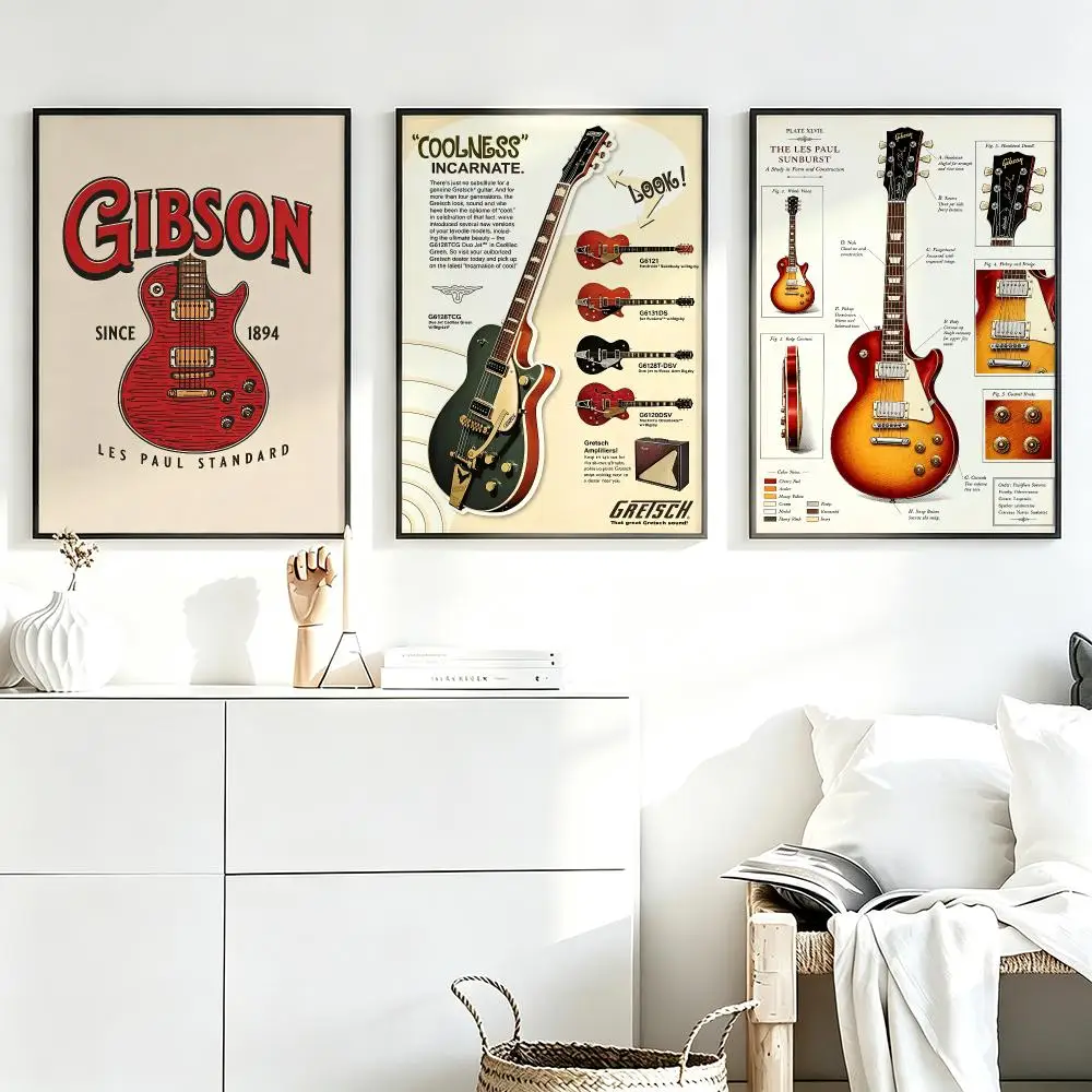 Aesthetic Wall Art Poster Trendy brand Gibson Poster for Bedroom Dorm Room Home Decor Large Wall Picture Print
