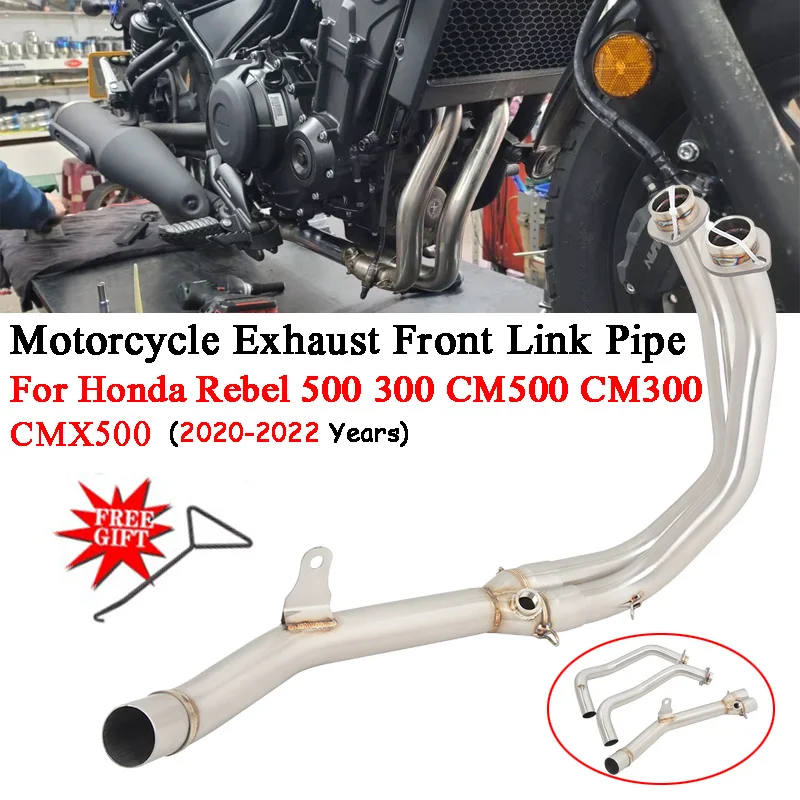 

Slip On For HONDA Rebel500 300 CM500 CM300 CMX500 20-22 Motorcycle Exhaust Escape Modify Moto Muffler Front Link Pipe Motocross