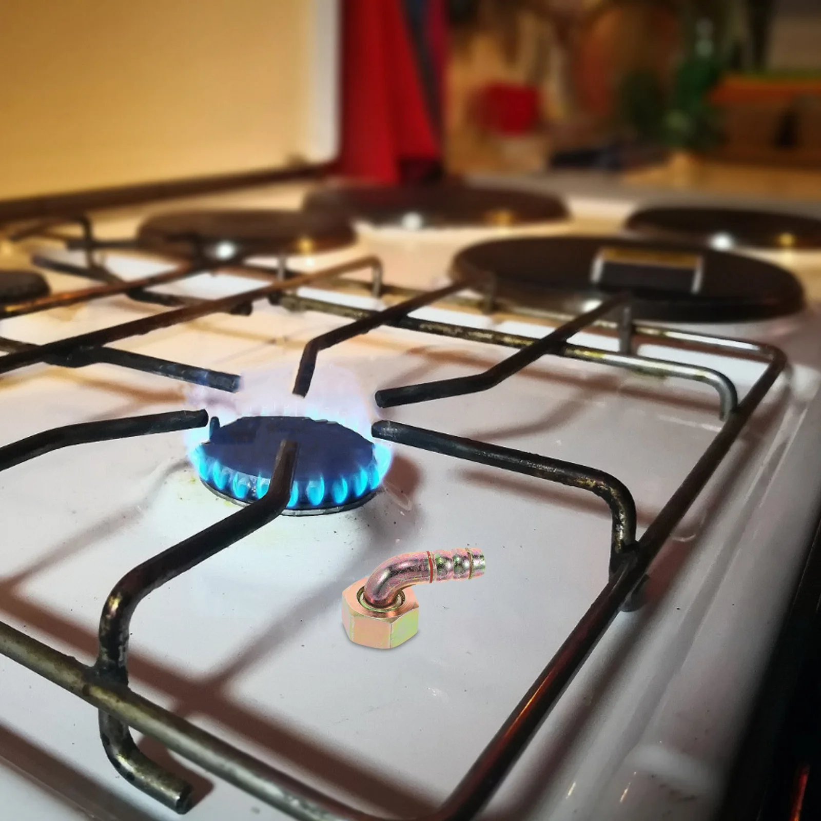 

Универсальный соединитель трубы для плиты, стальной газовый адаптер для надежного подключения плиты, сверхмощный фитинг для пропанового шланга, сертифицированный безопасностью