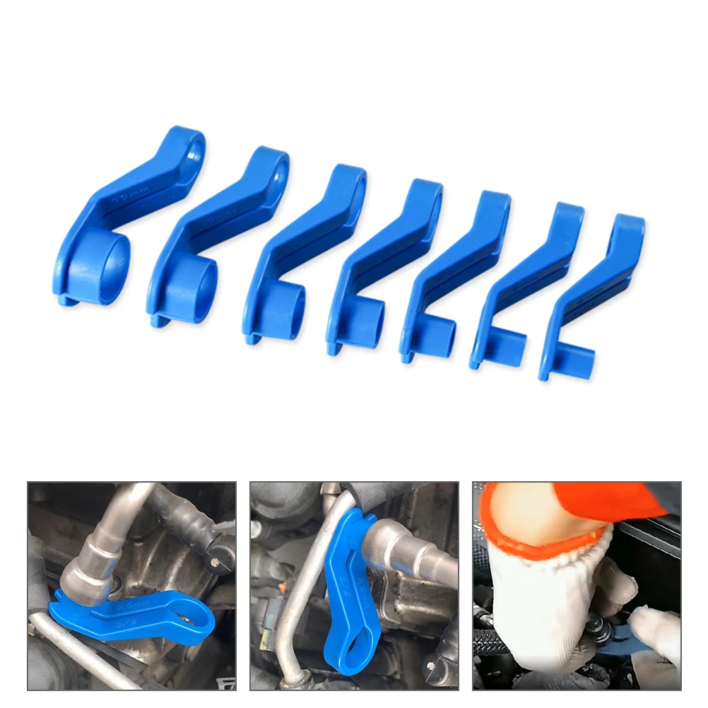 

7 Pcs Air-conditioning Pipe Remover Fuel Line Removal Tool Kit Car Repair Abs Fluorine Transmission Oil Cooler Disconnect