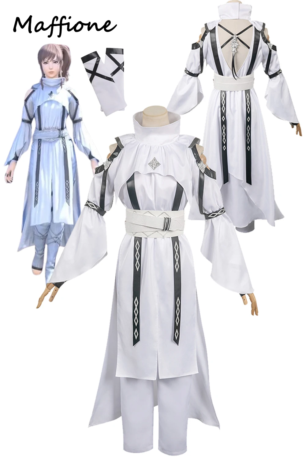 

FF14 Limbo Chiton Cosplay Women Healing Suits Dress Outfit Game Final Role Fantasy XIV Roleplay Costume Halloween Disguise Suit