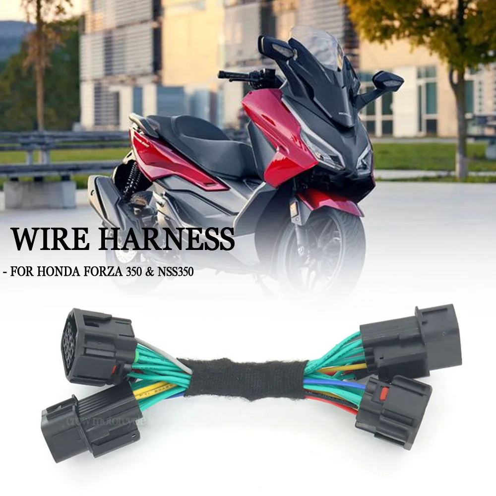 Motorcycle Accessories For Honda Forza 350 Forza350 NSS350 Hazard Warning Light Port Double Flash Overtaking Light Wire Harness