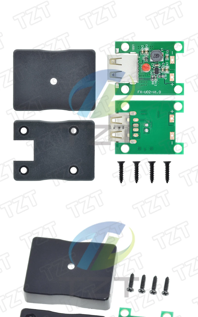 TZT 1/3 Stück 5V 2A Solarpanel Powerbank USB-Ladegerät Spannungsregler 6-20V auf 5V Step-Down-Modul mit LED-Anzeige – Detail 4