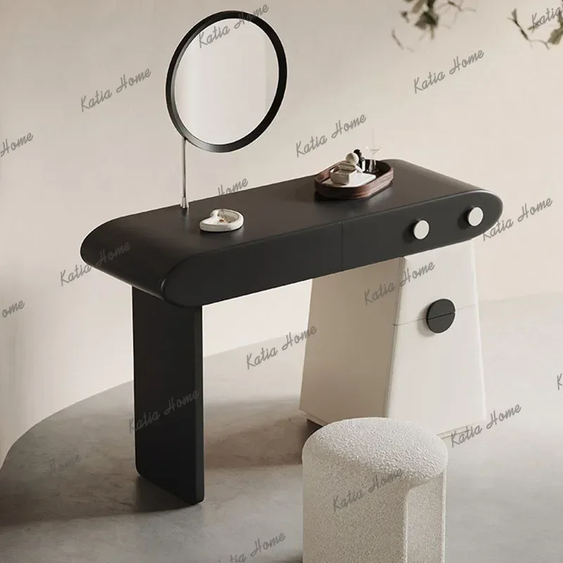 Modern European Vanity Table Storage Drawers Bedroom Cosmetics Dressing Table Organizer Beauty Penteadeira