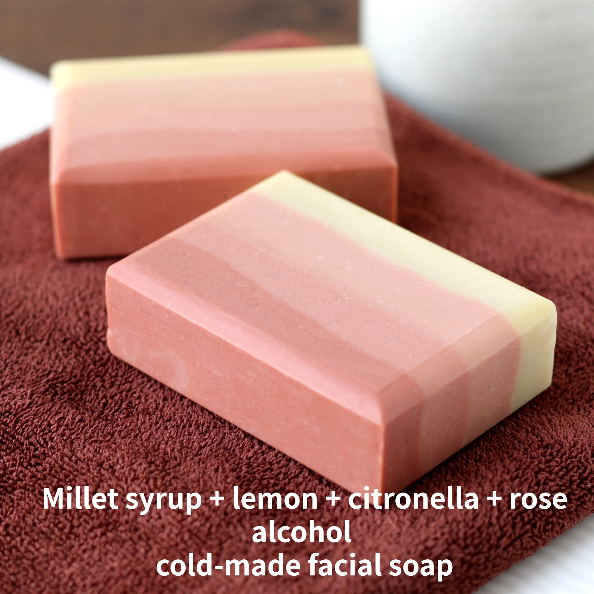 Polygonum Multiflorum Ginger Shampoo Soap Honey Arnebia Cold-Made Handmade Facial Soap 90g Rose Sea Salt Soap Mint Rosemary Soap