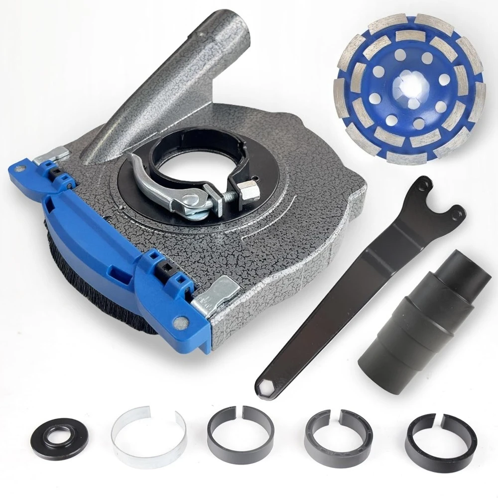 HERZO 125 مللي متر كفن غبار ألومنيوم لطاحونة الزوايا مع عجلة طحن 125 مللي متر #1