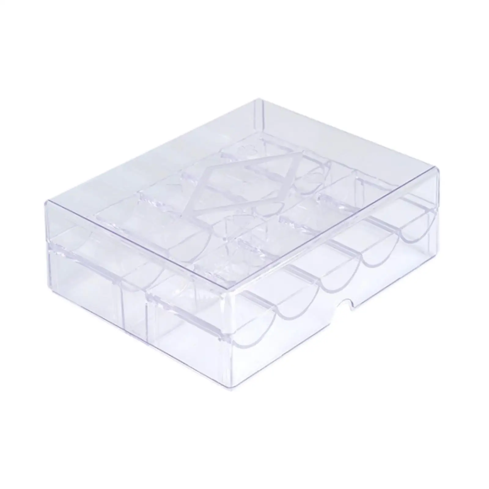 حافظة رقاقة شفافة من الأكريليك، منظم خفيف الوزن يحمل 200 شريحة لملحقات ألعاب حفلات الطاولة #3